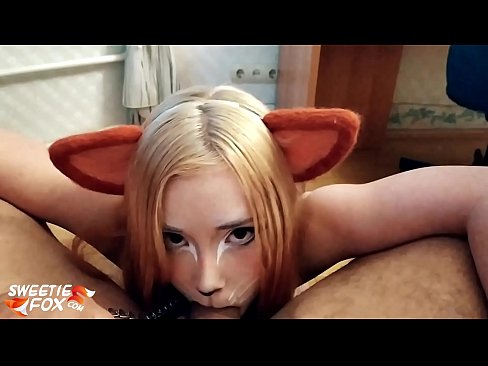 ❤️ Kitsune اس کے منہ میں ڈک اور سہ نگل سیکس ❌